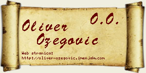 Oliver Ožegović vizit kartica